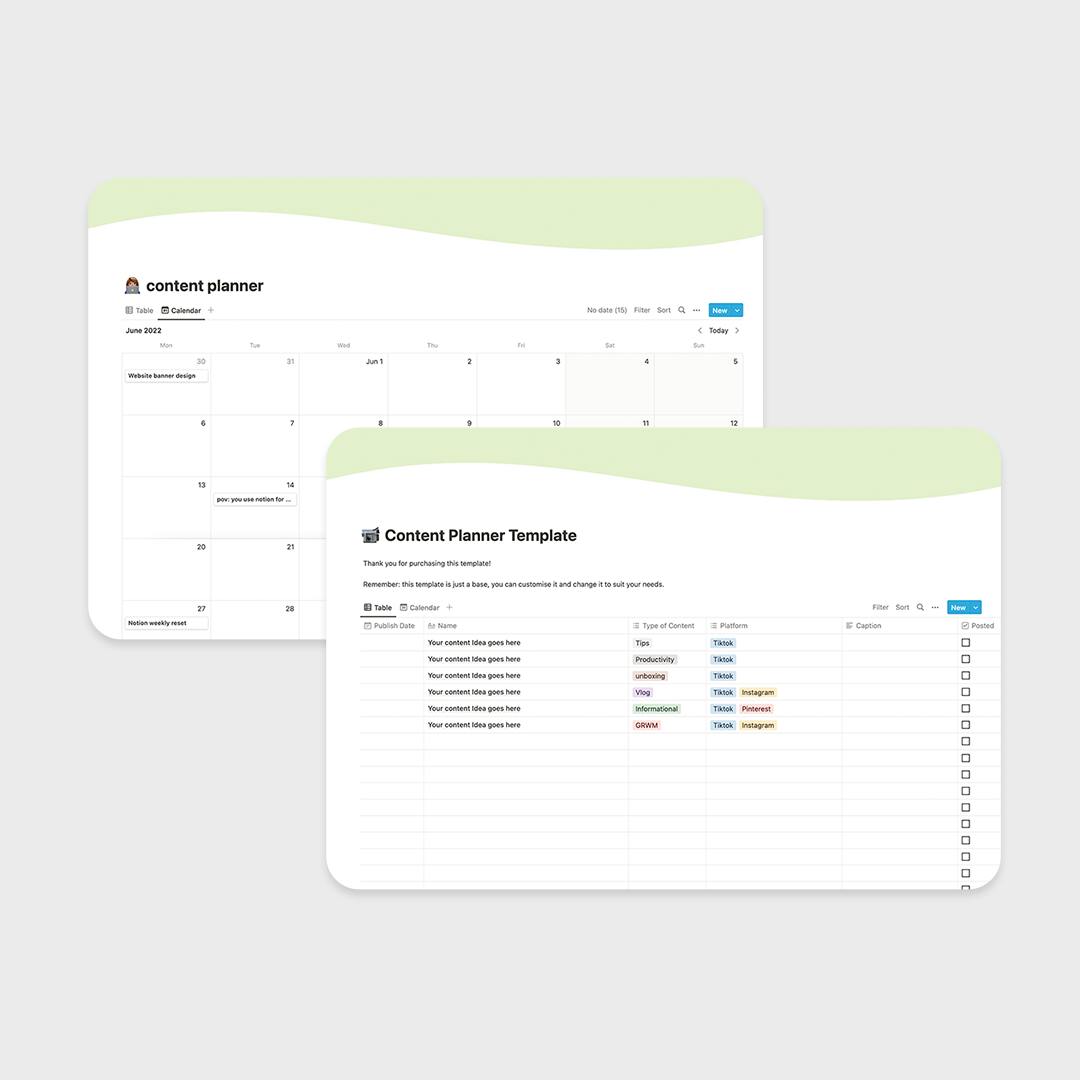 Content Planner Template Templix