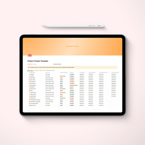 Notion Project Tracker Template
