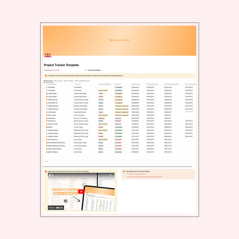 Notion Project Tracker Template