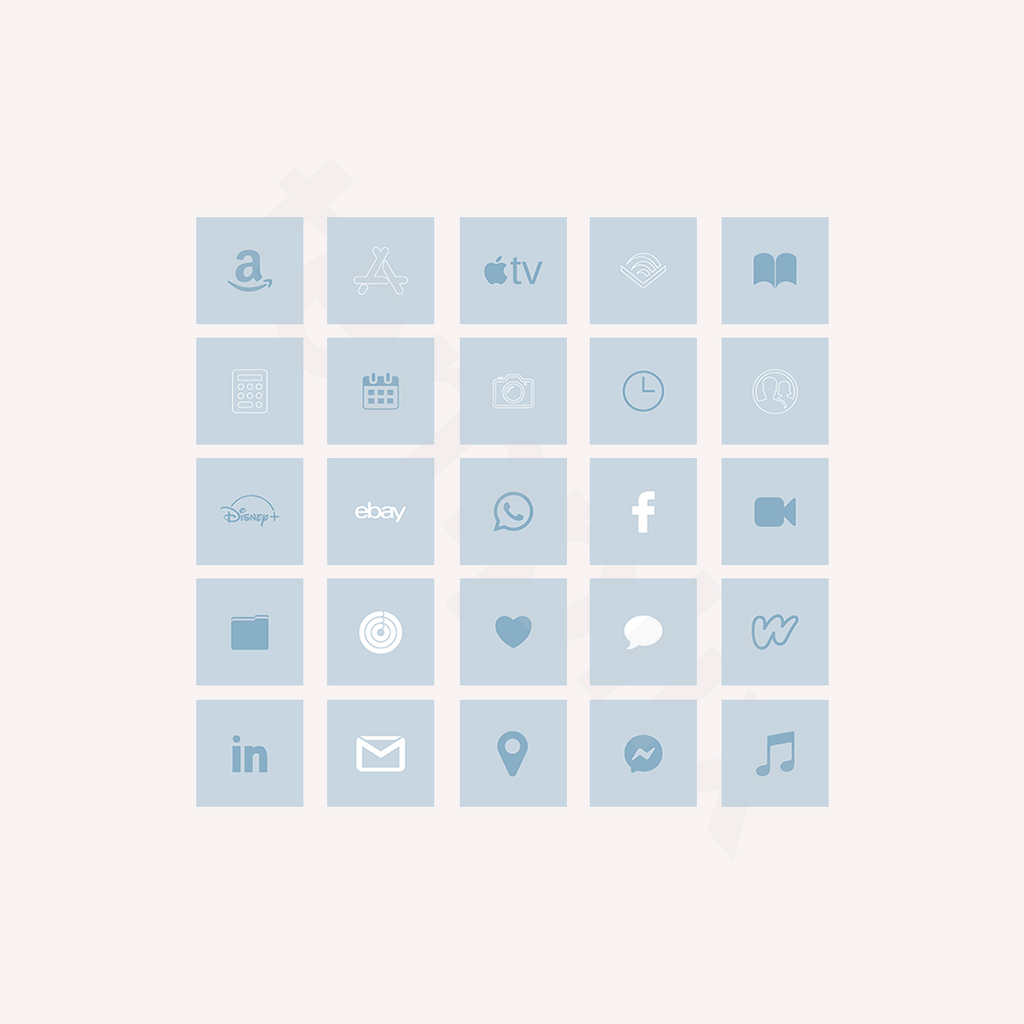 Pastel Blue Icon Pack