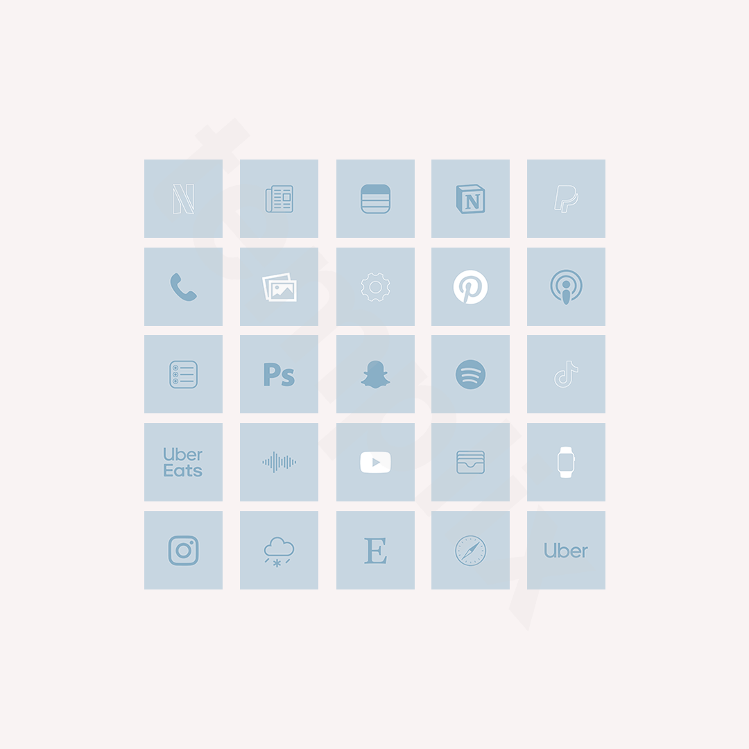 Pastel Blue Icon Pack