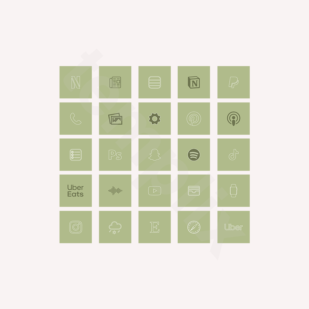 Sage Green Icon Pack– templix studio