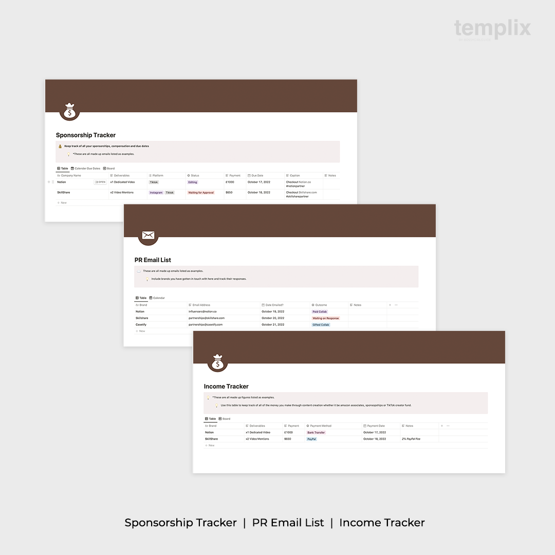 Notion Content Creator Dashboard Template Templix Notion content creator dashboard template templix